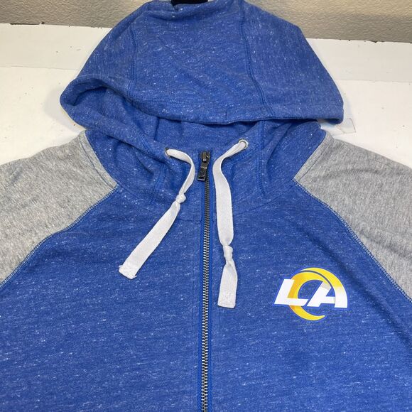 LOS ANGELES RAMS HOODIE WOMENS XXL FOOTBALL SWEATSHIRT ZIP UP JACKET - Picture 2 of 5